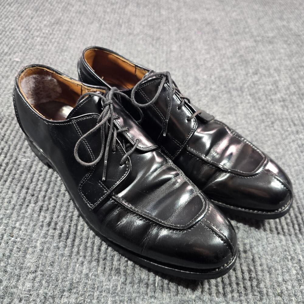 Allen Edmonds Shoes Mens Size 10 Black Hancock Split Toe Leather Dress Made USA